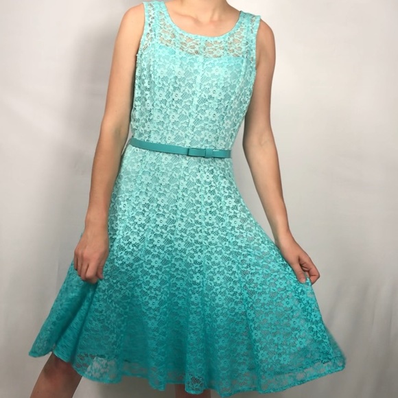 Leslie Fay Lace Ombre Dress - Picture 3 of 8